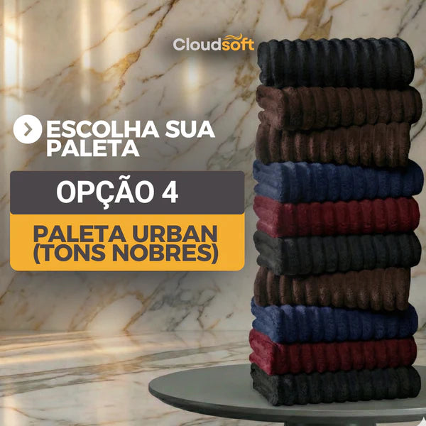 CloudSoft™ – Toalha Premium Algodão Turco | Kit 10 Banhão + 10 Rosto (BRINDE)