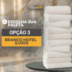 CloudSoft™ – Toalha Premium Algodão Turco | Kit 10 Banhão + 10 Rosto (BRINDE)