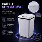 [COMPRE 1 LEVE 2]  Lixeira Inteligente com Sensor de aproximação