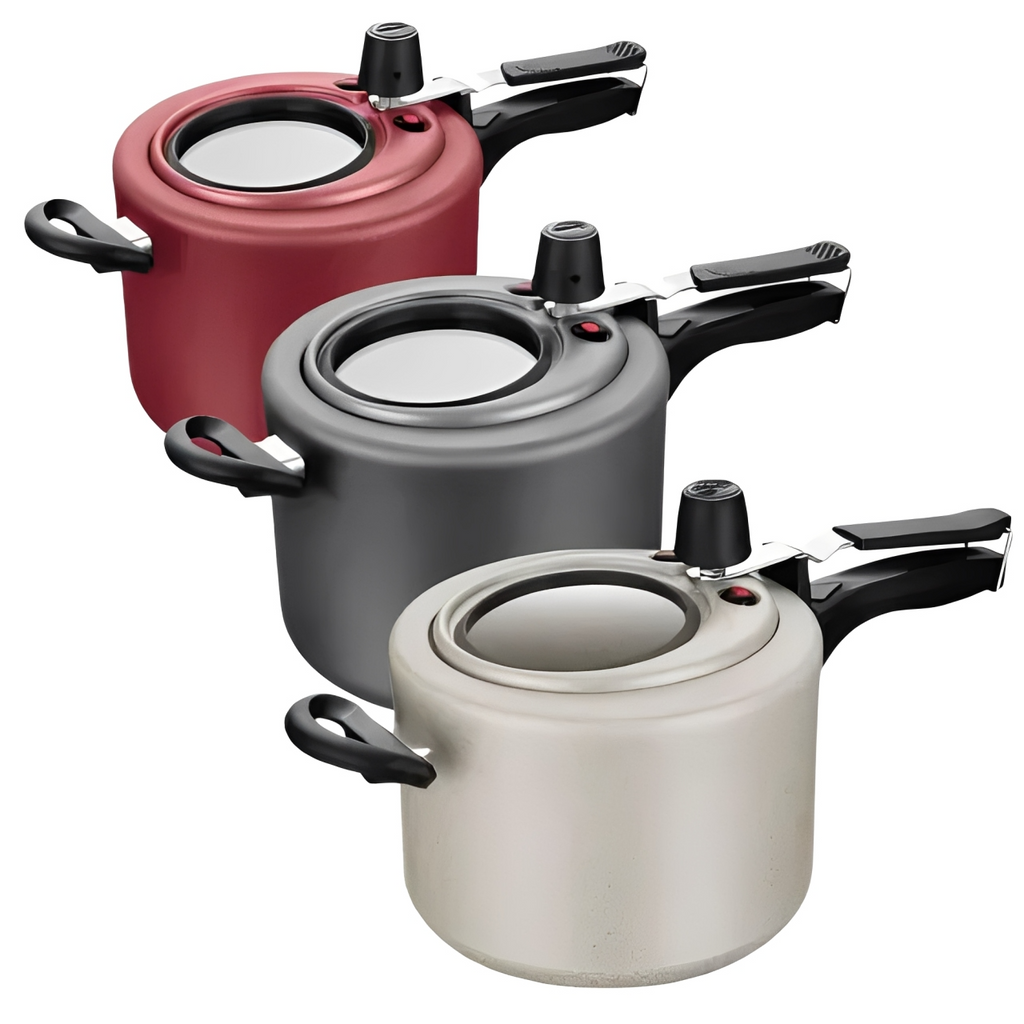 [COMPRE 1 LEVE 3] Panela de Pressão 4,5L Antiaderente Com Visor [Grafite/Cereja/Baunilha]